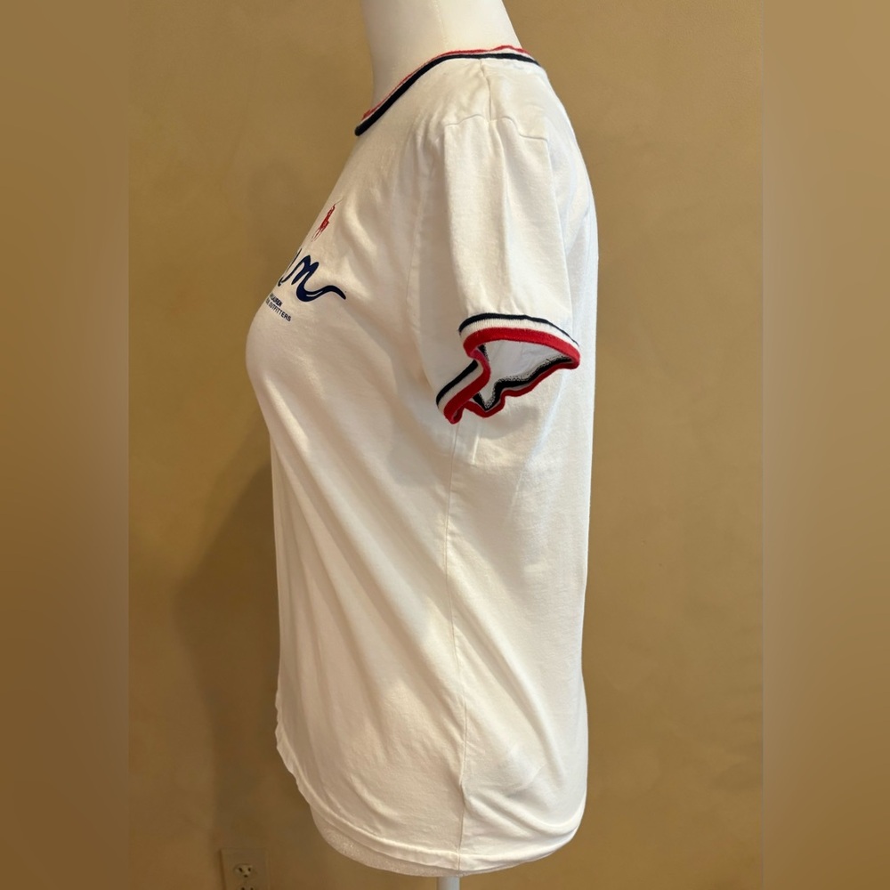 Ralph Lauren Women's US Open Logo Cotton Tee in Pure White XS - Picture 7 of 16